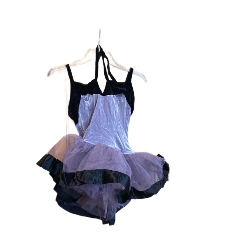 Curtain call purple and black dance costume size large